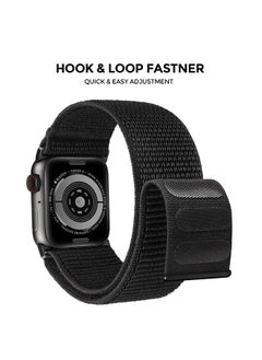 O Ozone Nylon Sport Strap For Apple Watch Series 10 | Ultra 2 | 8 Ultra | 9 | 8 | 7 | 6 , 49/46/45/44/42mm Soft Breathable Adjustable Sport Band -Inverness Green  - Image 3