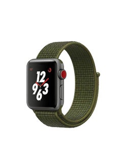 O Ozone Nylon Sport Strap For Apple Watch Series 10 | Ultra 2 | 8 Ultra | 9 | 8 | 7 | 6 , 49/46/45/44/42mm Soft Breathable Adjustable Sport Band -Inverness Green  - Image 1