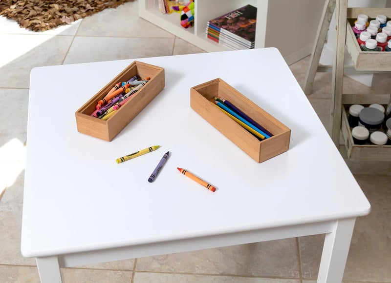 Lipper International Bamboo Wood Stacking Drawer Organizer Box, 3" x 9", Set of 2 - Image 2