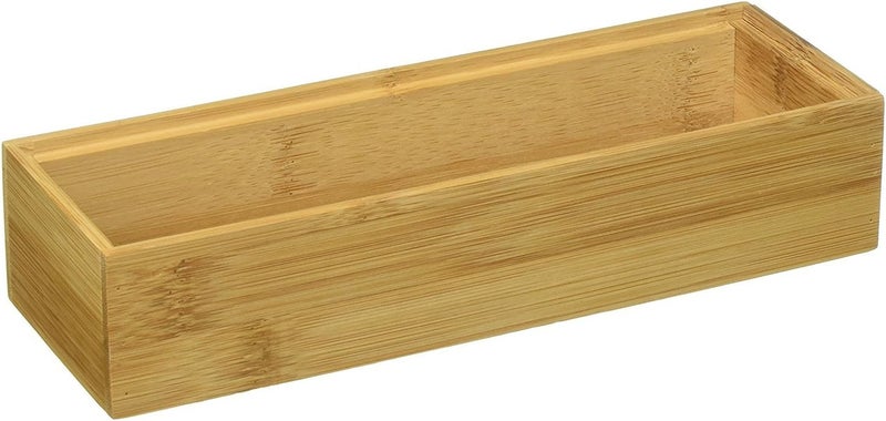 Lipper International Bamboo Wood Stacking Drawer Organizer Box, 3" x 9", Set of 2 - Image 1