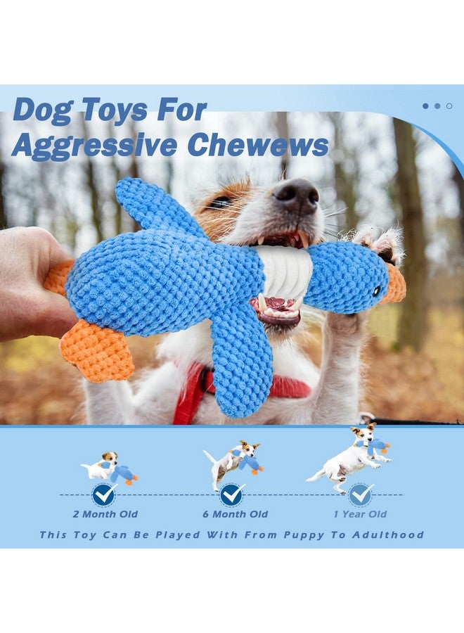 Vitscan Upgraded Goose Indestructible Dog Toys For Aggressive Chewers Small Medium Large Breed, Crinkle Squeaky Plush Dog Puppy Chew Toys For Teething, Duck Puppy Toys  - Image 3