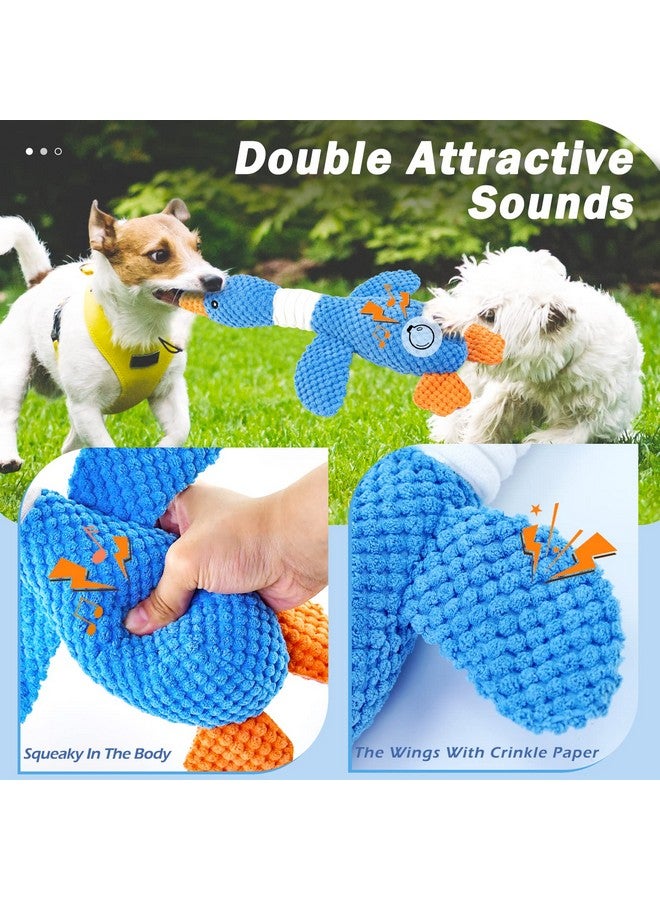 Vitscan Upgraded Goose Indestructible Dog Toys For Aggressive Chewers Small Medium Large Breed, Crinkle Squeaky Plush Dog Puppy Chew Toys For Teething, Duck Puppy Toys  - Image 5