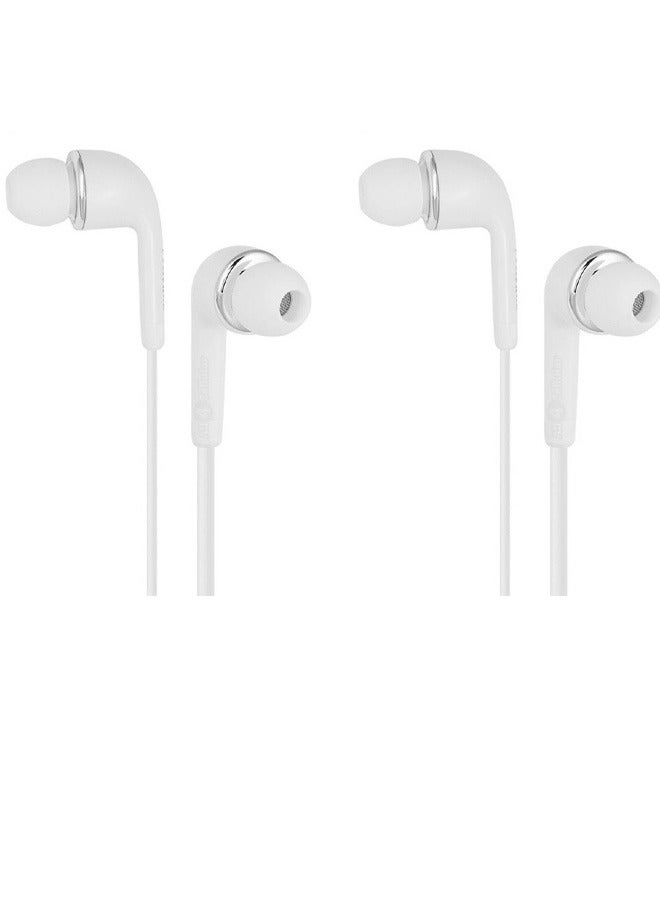 Taimi Pack Of 2 High quality White super comfortable noise isolating silicone earbuds with volume control and microphone - Image 1