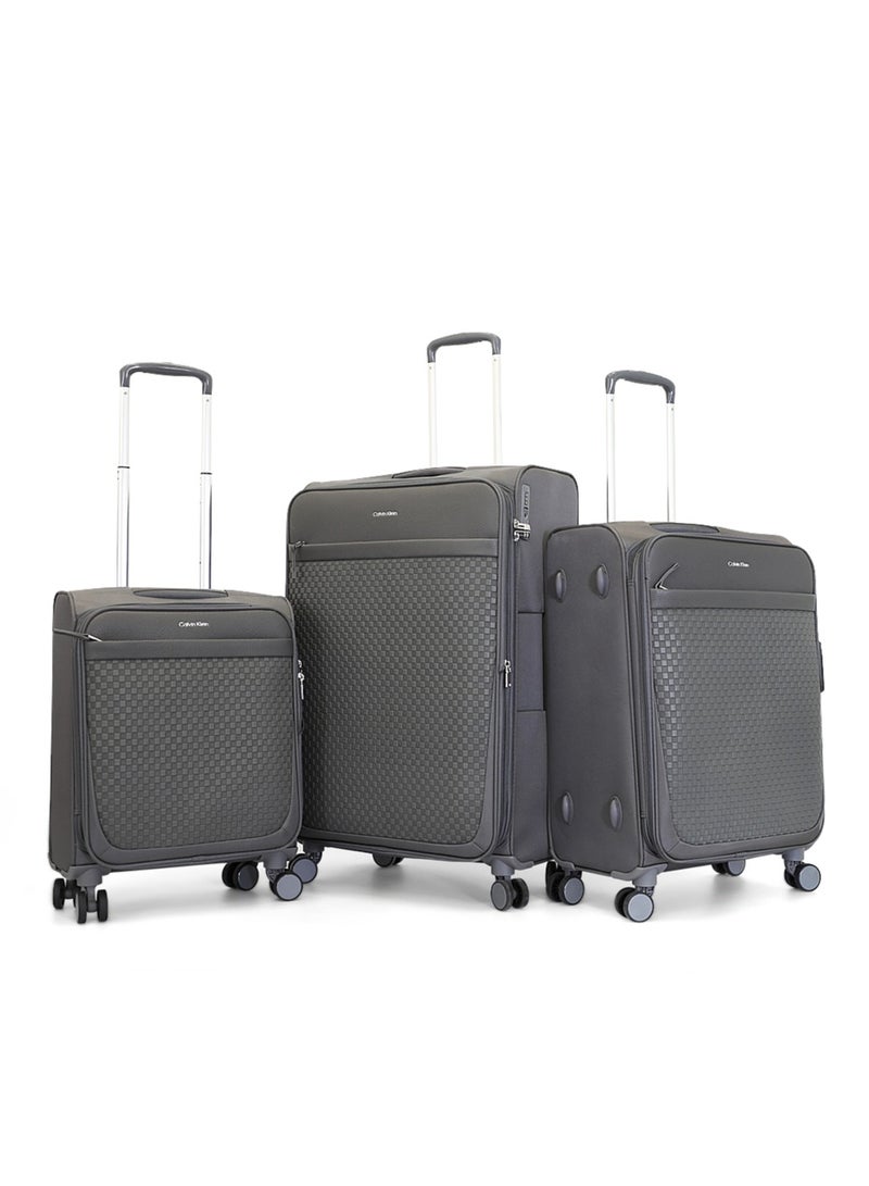 Calvin Klein 3-Piece Softshell Spinner Luggage Set | Lightweight, Flexible Packing for Smart Travelers - Image 1
