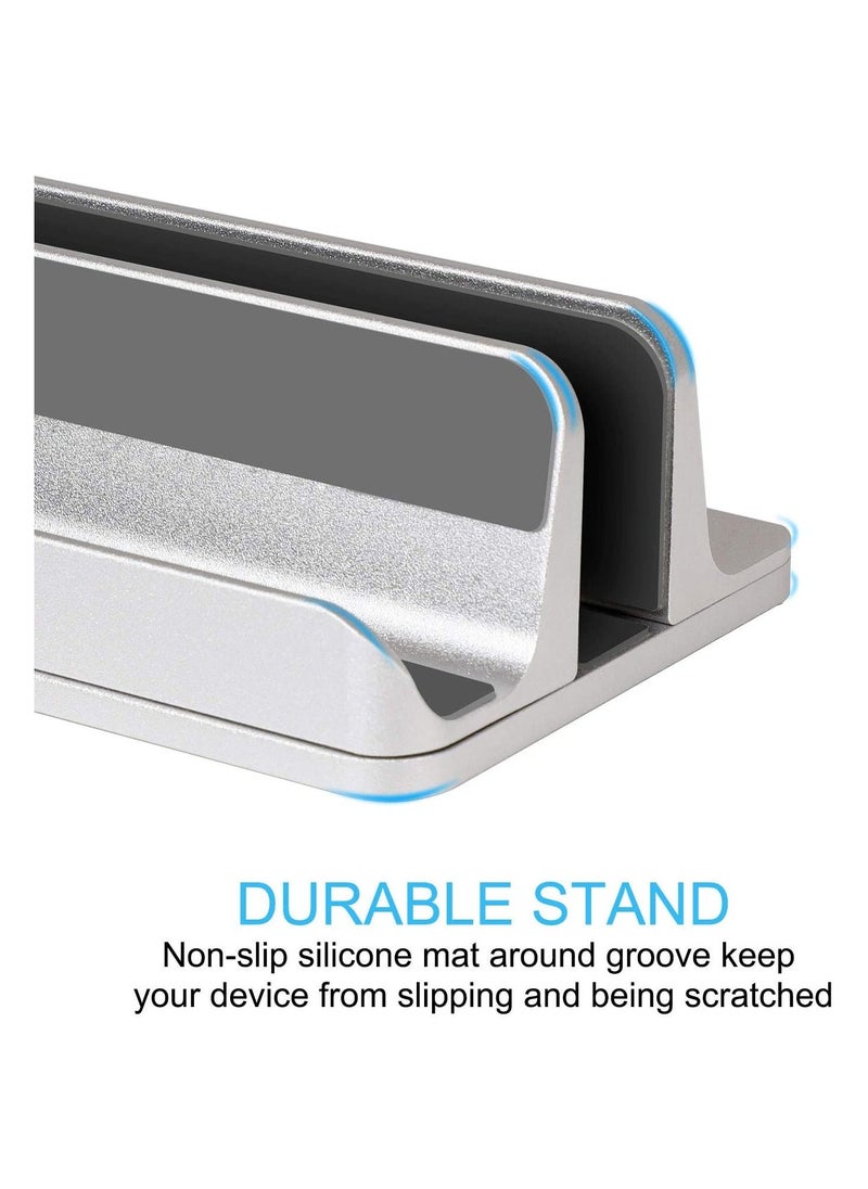SMILEE - 2 Slots Aluminum Adjustable Vertical Laptop Stand - Image 1
