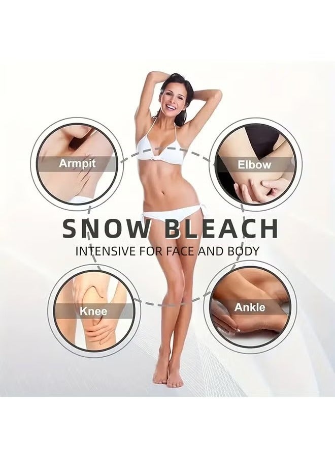 Snow Bleach Intensive - for Private Part Underarm Whitening, Dark Skin Bleaching Cream for Dark Spots, Face and Body Skin Lightening Bleaching Cream for Intimate Areas Brightening