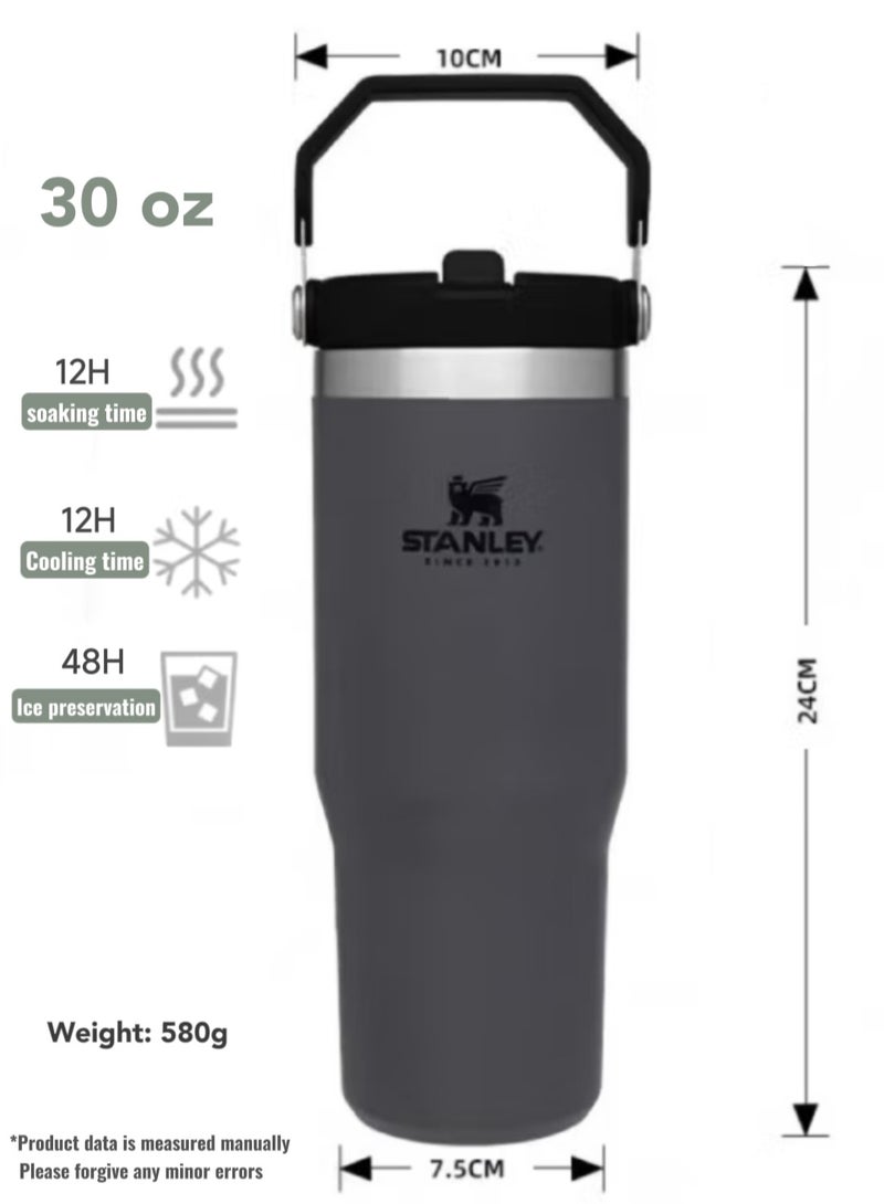 Stanley IceFlow Stainless Steel Tumbler - Vacuum Insulated Water Bottle for Home, Office or Car Reusable Cup with Straw Leak Resistant Flip Cold for 12 Hours or Iced for 2 Days, 30oz  - Image 4
