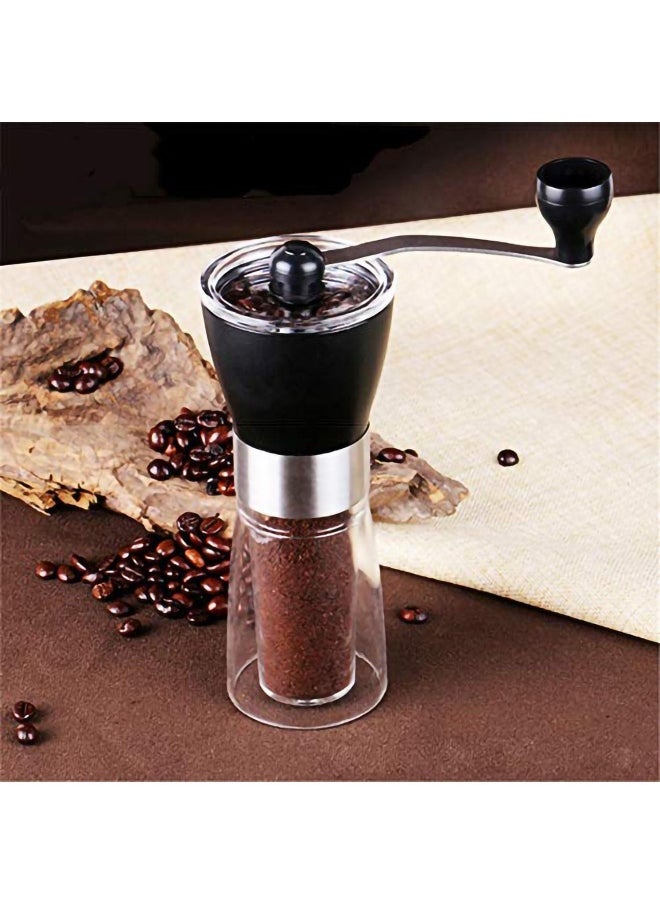 Generic - Manual Coffee Grinder, Conical Burr Grinder Portable Hand Crank Coffee Bean Mill for Hand Grinder for Home and Travel (Black) - Image 1