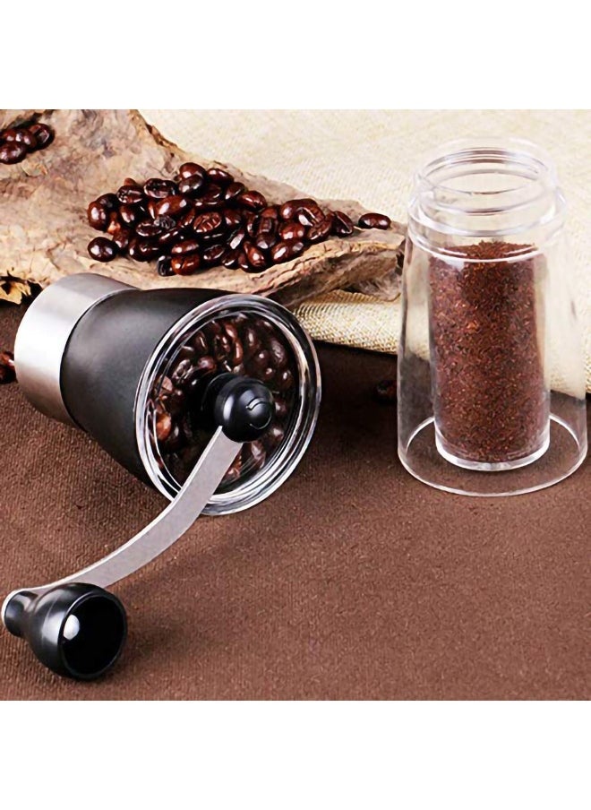 Generic - Manual Coffee Grinder, Conical Burr Grinder Portable Hand Crank Coffee Bean Mill for Hand Grinder for Home and Travel (Black) - Image 1