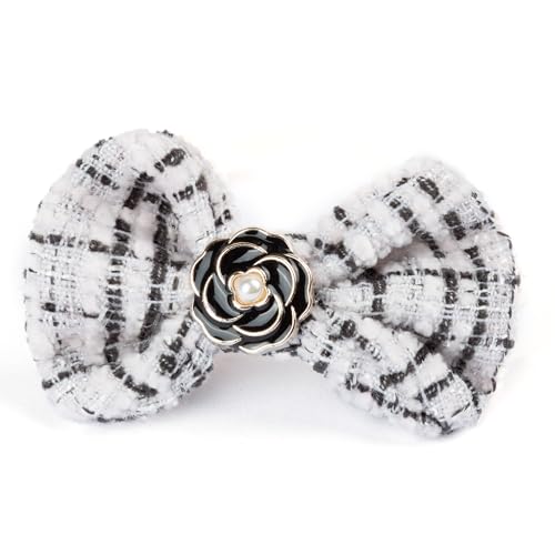CHICHO 17cm Doll Clothes for Labubu - Luxury Chic Style Set for 17cm Dolls, Premium Doll Outfit with Accessories - White Plaid Tweed Dress + Black Necktie + Plaid Bow (Clothes Only) - Image 3