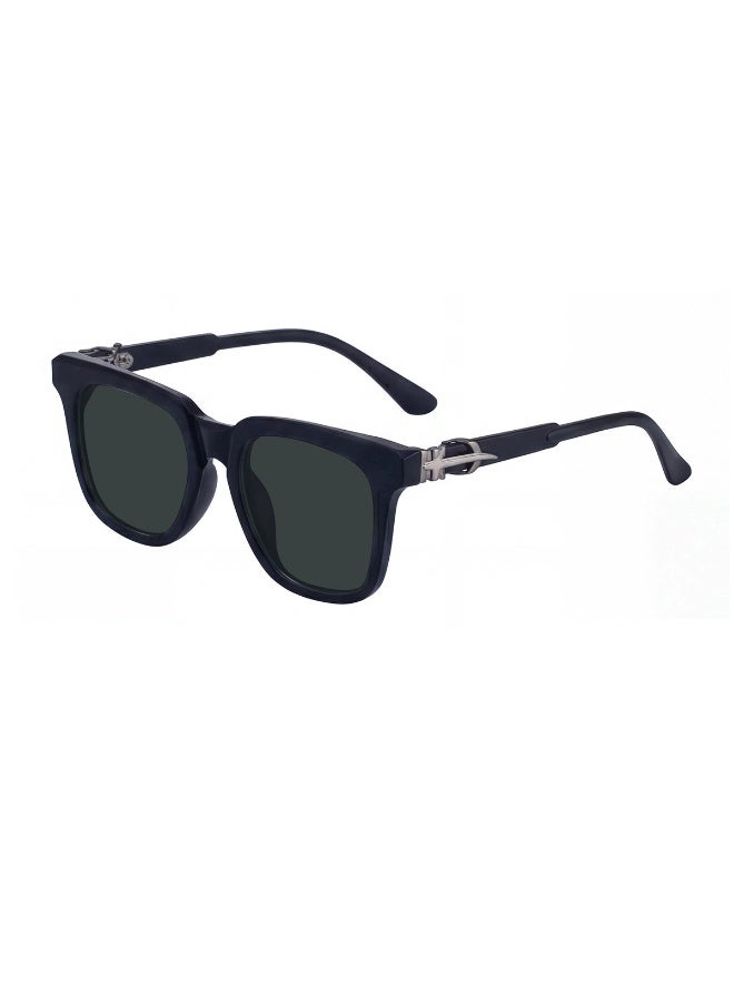 Men's Retro Square Sunglasses, UV400 Protection Polarized Sunglasses for Driving & Outdoor, Fashion Anti-Glare Eyewear with Case - Image 5