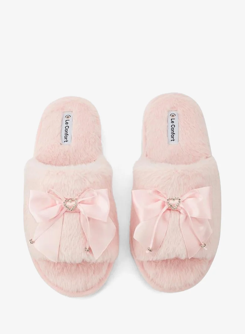 لو كونفورت شباشب نسائية منزلية من الفرو الصناعي