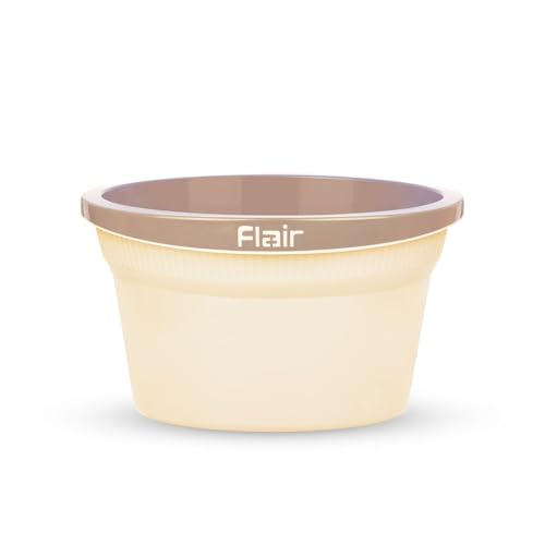 FLAIR Estella Bath Tub | Multipurpose Utility Gaint Tub | Durable Plastic Bath Tub | Baby Bathing Tub | Clothes Washing Tub for Bathroom (T.Blue, 30 LTR) - Image 1