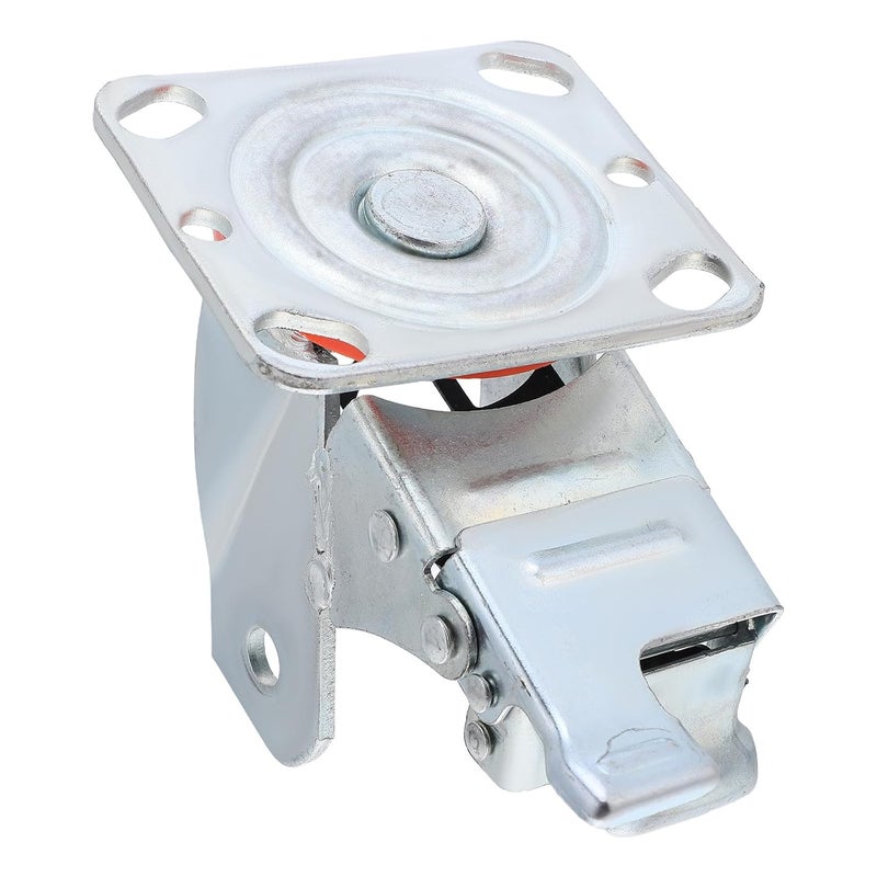 Heavy Duty 4 Inch Swivel Caster Bracket With Brake For Furniture And Equipment - Image 2