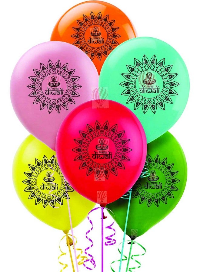 هونج كونج بالونز بالونات هونج كونج، 30 قطعة، ديكورات ديوالي متعددة الألوان، بالونات مطبوعة للمنزل والمكتب، تسوق منتجات ديوالي لتزيين مهرجان ديوالي والاحتفال به - Image 1
