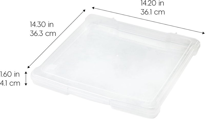 IrisUSA , Inc. USA 10-Piece Portable Project Case to Hold 12 by 12 Paper, Clear (585460) - Image 2