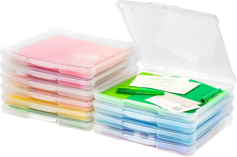 IrisUSA , Inc. USA 10-Piece Portable Project Case to Hold 12 by 12 Paper, Clear (585460) - Image 1