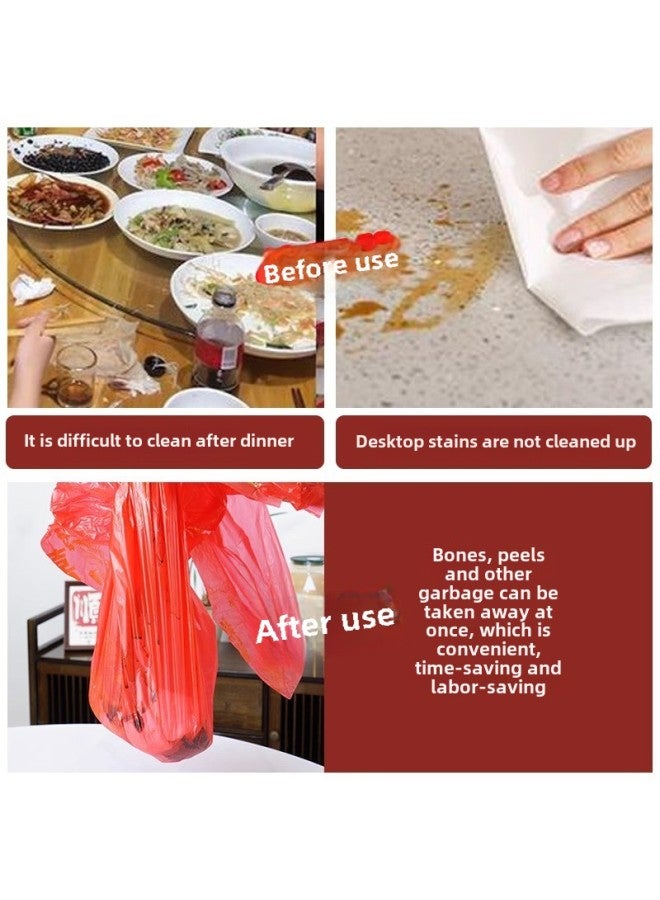 Red Disposable Tablecloth Round Table Wedding Wedding Banquet Dining Cloth Wedding Banquet Plastic Tablecloth Festive Waterproof Tablecloth-Colors:Jinshou Upgraded Thickened Environmental Protection Materials-Specifications: 3 Packs (30 Sheets)
