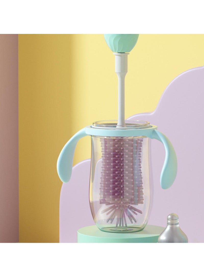 SOLARAE Electric Baby Bottle Brush, Silicone Bottle Brush Set, Bottle Cleaning Brush Kit, Rechargeable Cordless Electric Straw Brush, Portable Baby Bottle Brush for Cleaning Bottle, Nipple and Straw - Image 5