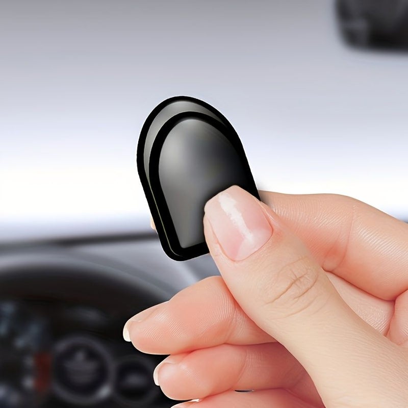 10 Black Multi-Purpose Mini Car Hooks Strong Adhesive No Drill Organizer for Keys Cables Earphones - Image 1