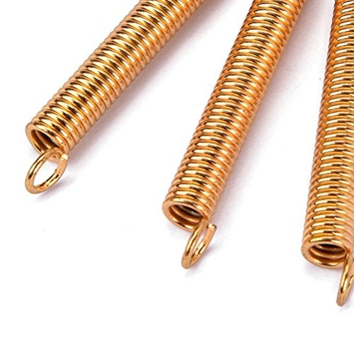 ROSENICE Stainless Steel Electric Guitar Springs Bridge Tension Tremolo Bridge for/ST/Style Electric Guitar (Golden) 3 Pieces - Image 3