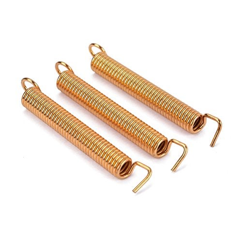ROSENICE Stainless Steel Electric Guitar Springs Bridge Tension Tremolo Bridge for/ST/Style Electric Guitar (Golden) 3 Pieces - Image 1