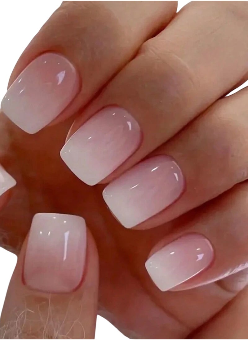 Shein - Short square pressable pink nails, 24PCS - Image 1