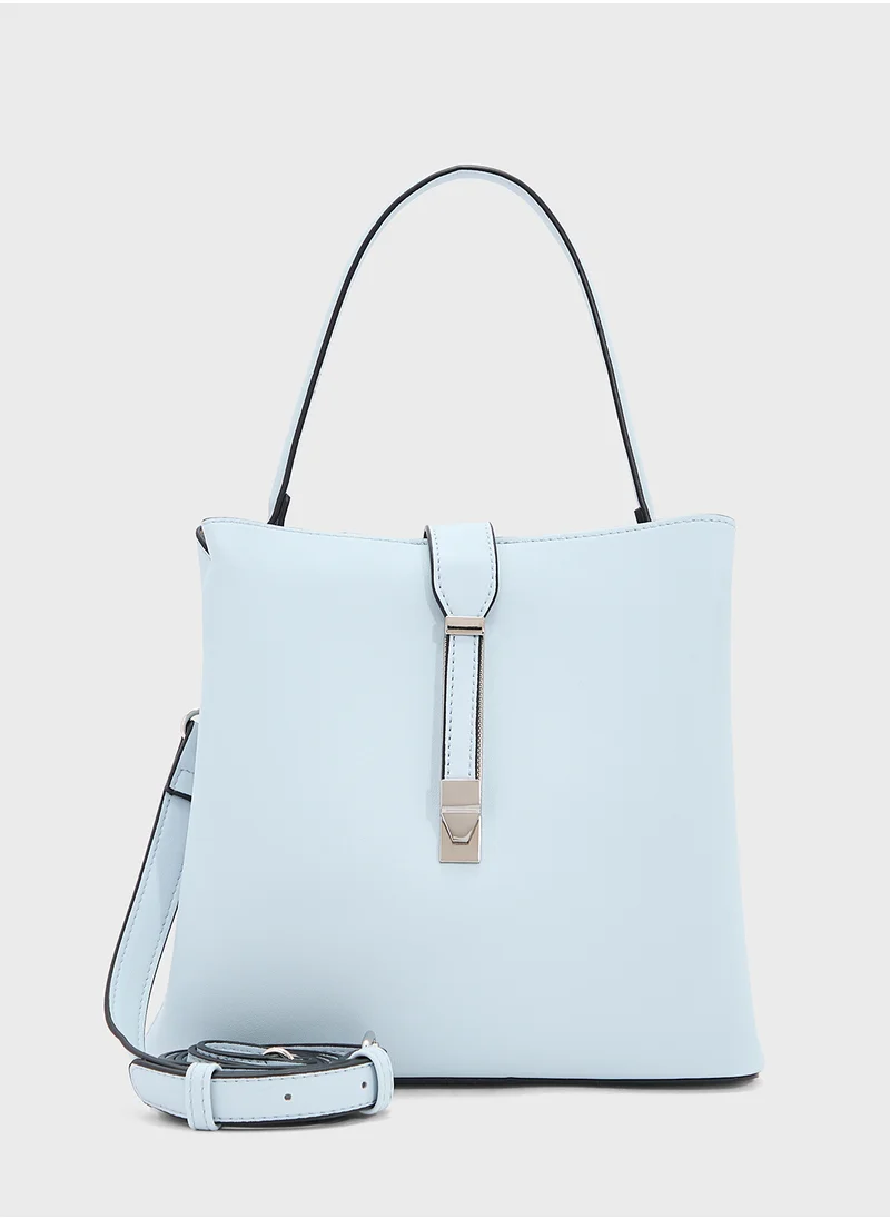 ELLA Metal Closure Detail Minimalist Satchel Bag