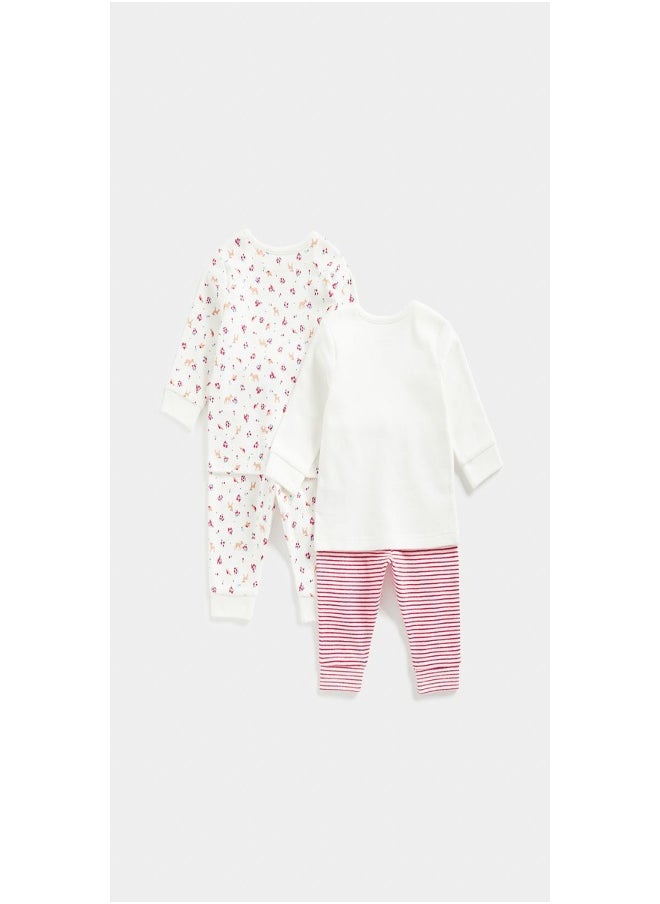 mothercare - Deer Baby Pyjamas 2 Pack - Image 1