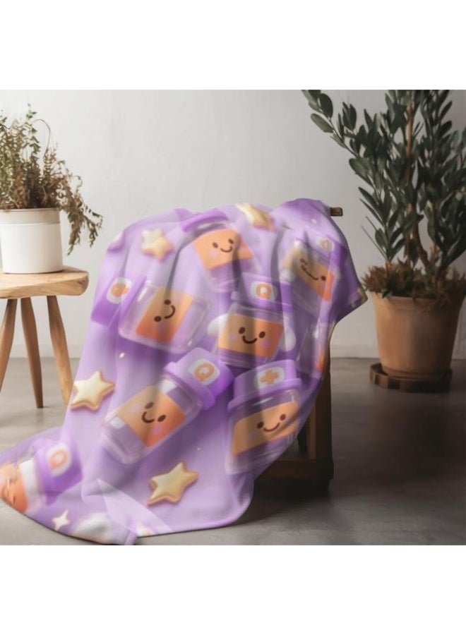 عام Wisdom Fairy (أحدث) بطانية رقيقة من الفانيلا (دافئة ومريحة، ومناسبة للنوم، واستخدام اللعبة، وإزالة الغبار والرمل) 150 سم * 200 سم - 101 - Image 3