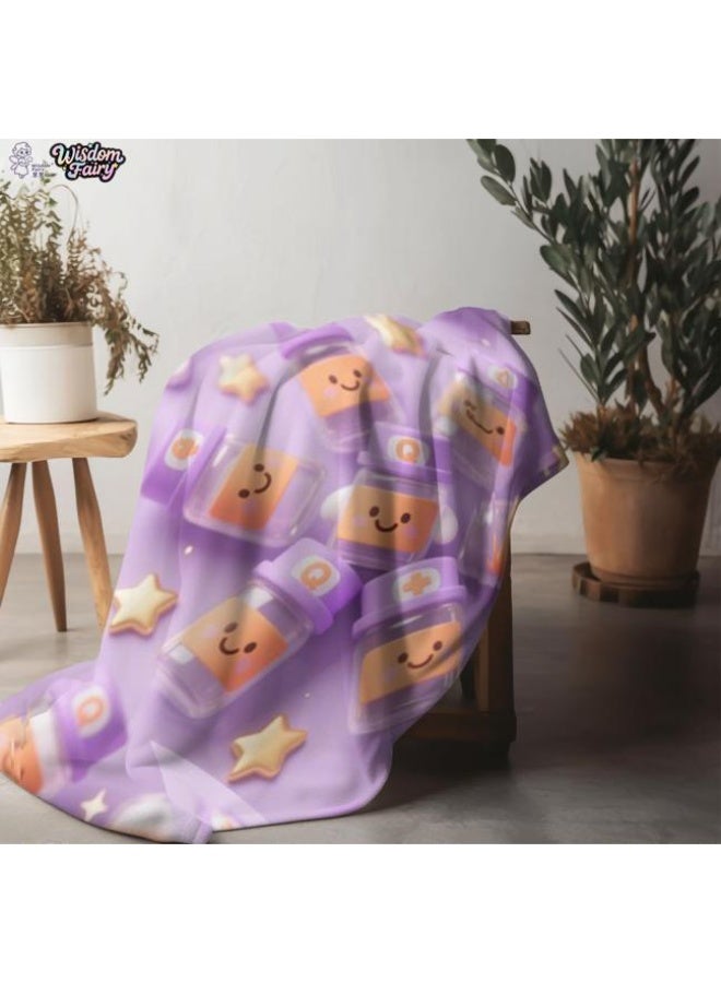 عام Wisdom Fairy (أحدث) بطانية رقيقة من الفانيلا (دافئة ومريحة، ومناسبة للنوم، واستخدام اللعبة، وإزالة الغبار والرمل) 150 سم * 200 سم - 101 - Image 1