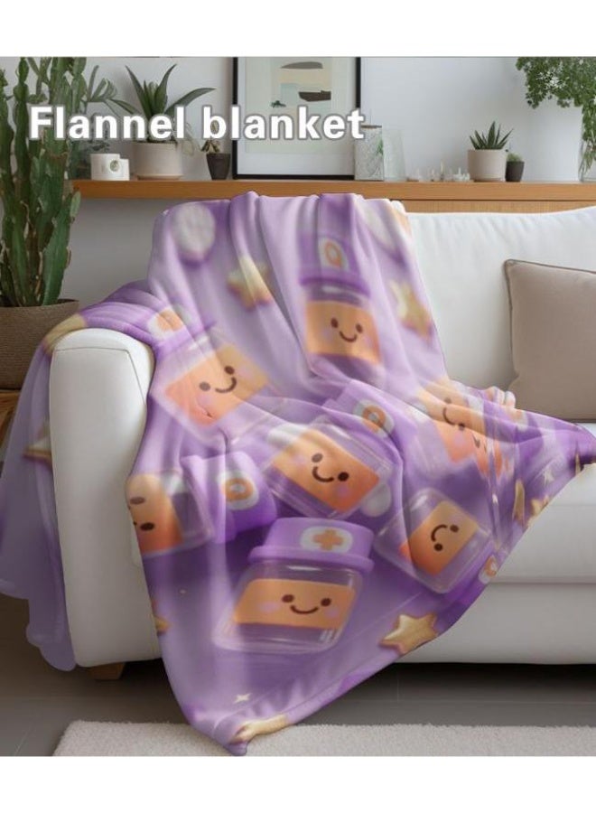 عام Wisdom Fairy (أحدث) بطانية رقيقة من الفانيلا (دافئة ومريحة، ومناسبة للنوم، واستخدام اللعبة، وإزالة الغبار والرمل) 150 سم * 200 سم - 101 - Image 4