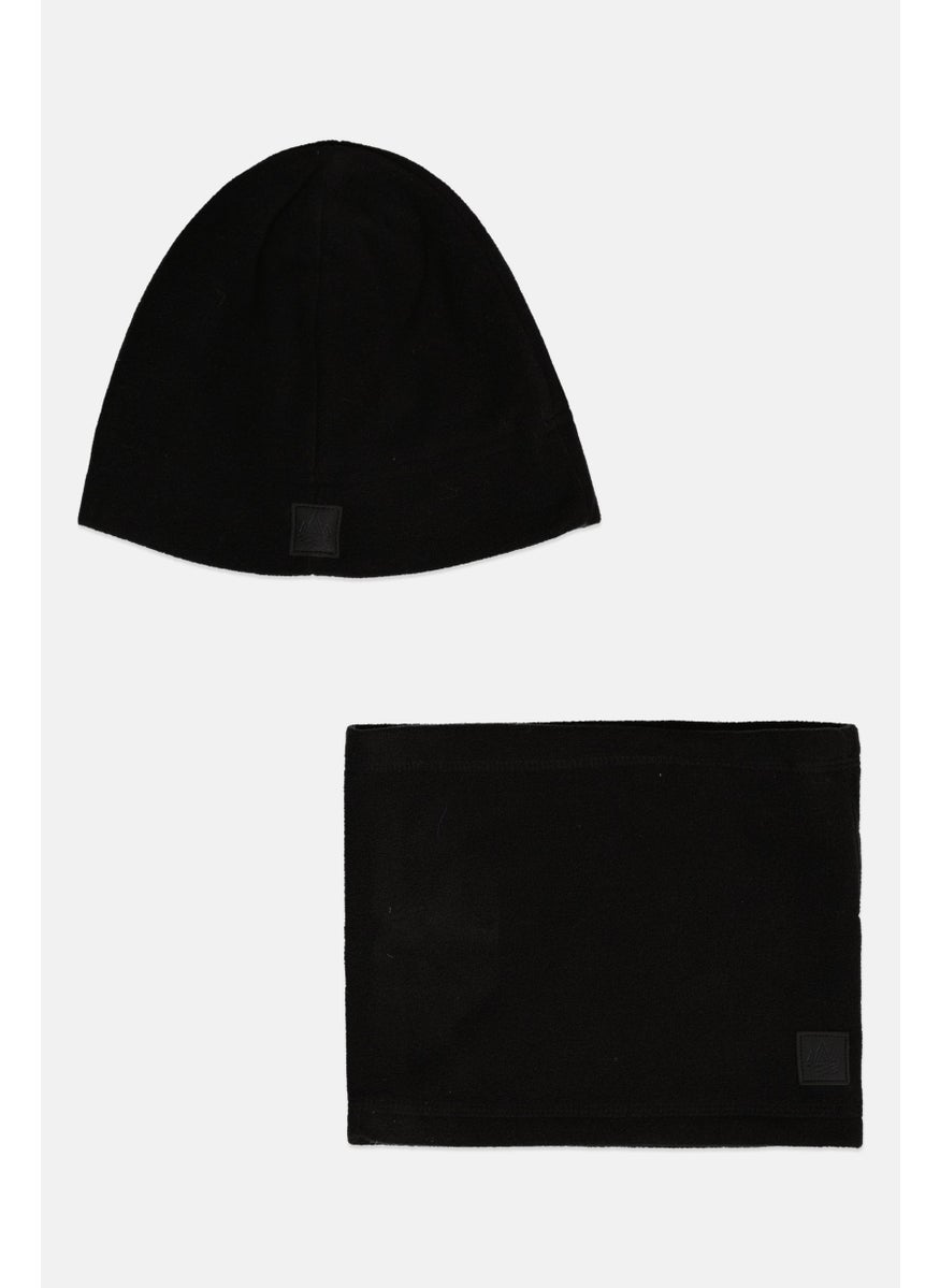 Rainforest - Men 2 Pcs Fleece Hat And Gaiter Set, Black - Image 1