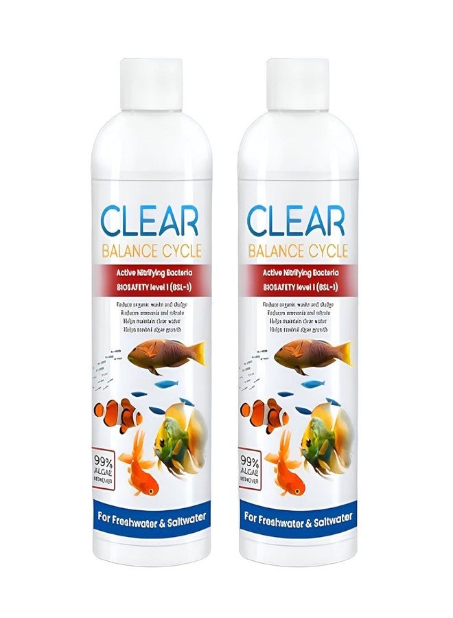 RATEJI سائل تنظيف أحواض السمك الأوتوماتيكي من ريتجي - محلول توازن المياه الصافية لأحواض المياه العذبة والمالحة | يزيل العكارة ويحافظ على دورة صحية (عبوة واحدة) - Image 1