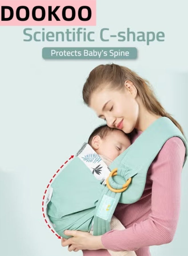 دوكو حامل ولفة للأطفال 0-36 متر الوليد حبال الاستخدام المزدوج غطاء التمريض الرضع الناقل شبكة النسيج الرضاعة الطبيعية ناقلات تصل إلى 130 رطل - Image 3