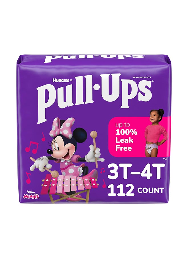 Pull-Ups Pull-Ups Girls' Potty Training Pants, Size 3T-4T Training Underwear (32-40 lbs), 112 Count (4 Packs of 28)  - Image 1