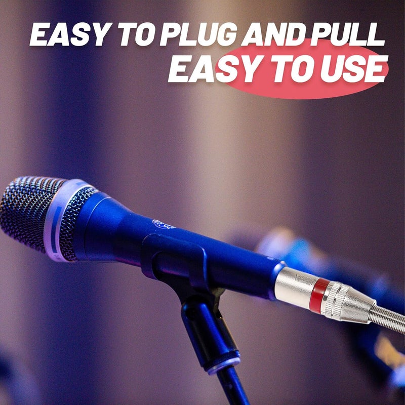 كابل ميكروفون XLR أحمر من ذكر إلى أنثى، سلك نحاسي PVC لخلاط بطاقة صوت مكبر صوت اتصال صوتي - Image 5