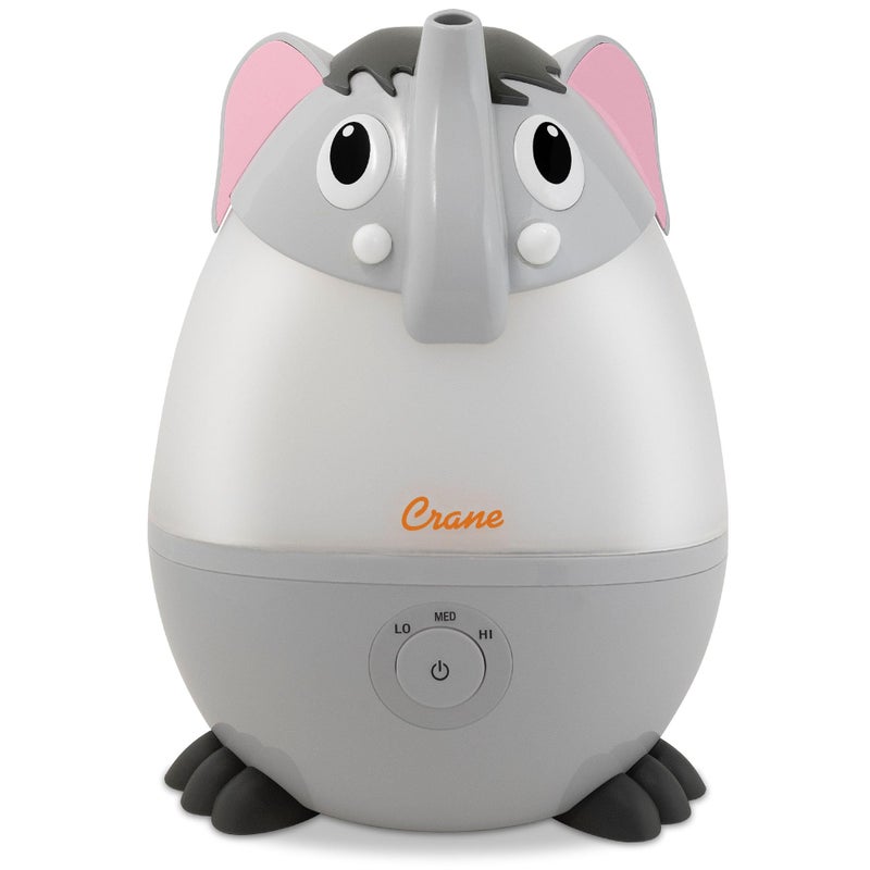 Crane Adorables Ultrasonic Mini Humidifiers for Bedroom and Baby Nursery, 5 Gallon Cool Mist Air Humidifier for Large Room or Kid's Room, Humidifier Filters Optional, Mini Elephant - Image 2