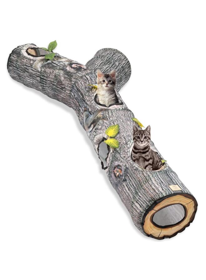 Cat Tunnels for Indoor Cats, Cat Tunnel Toys, Cat Stuff Accessories for Large Cats Kitten and Other Small Animals to Chase and Play, Foldable & Easy to Store, Cat Tube Toys L 59" - Image 1