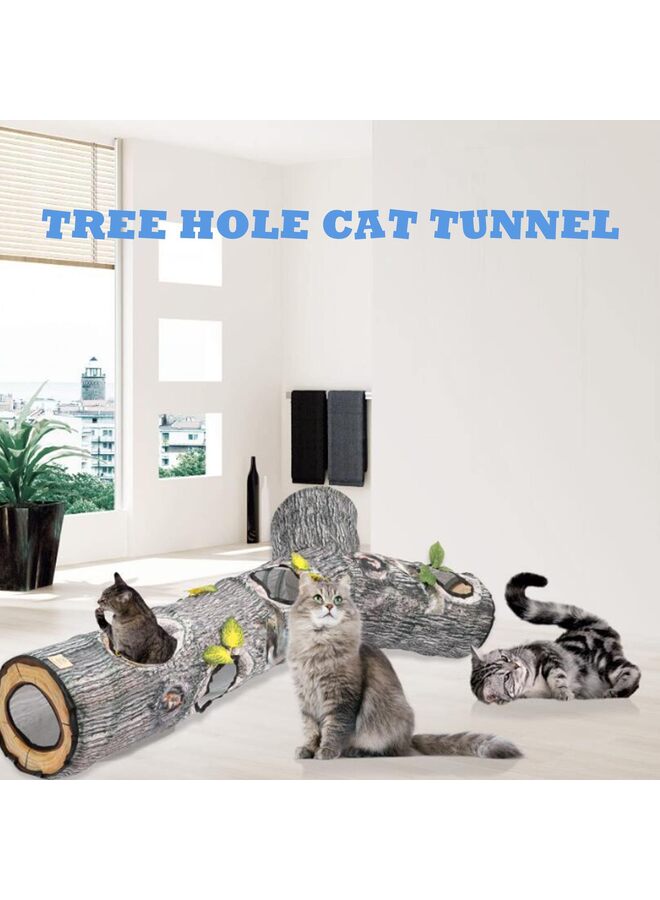 Cat Tunnels for Indoor Cats, Cat Tunnel Toys, Cat Stuff Accessories for Large Cats Kitten and Other Small Animals to Chase and Play, Foldable & Easy to Store, Cat Tube Toys L 59" - Image 2
