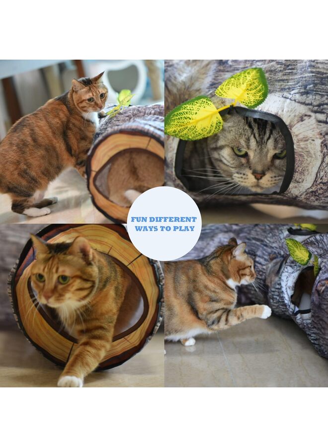 Cat Tunnels for Indoor Cats, Cat Tunnel Toys, Cat Stuff Accessories for Large Cats Kitten and Other Small Animals to Chase and Play, Foldable & Easy to Store, Cat Tube Toys L 59" - Image 4