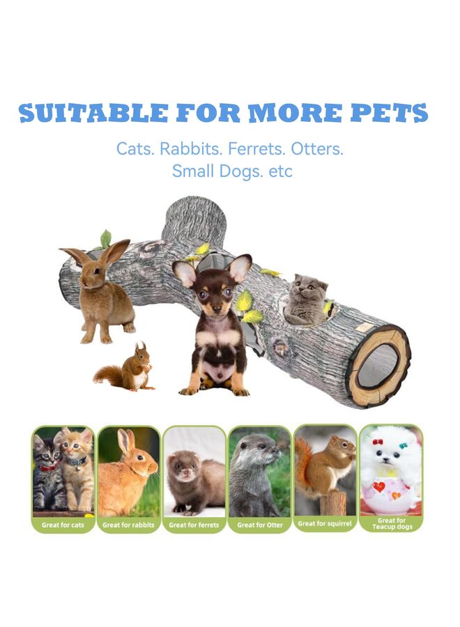 Cat Tunnels for Indoor Cats, Cat Tunnel Toys, Cat Stuff Accessories for Large Cats Kitten and Other Small Animals to Chase and Play, Foldable & Easy to Store, Cat Tube Toys L 59" - Image 3