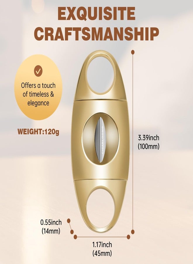 HANCIGAR Cigar Cutter Stainless Steel V-Cut Cigar Cutter Portable Cigar Guillotine as a Gift for Men (Black) - Image 5