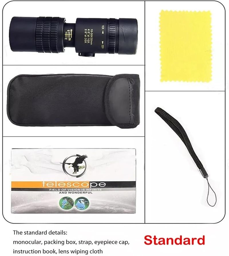 Zoom 10 300x30 Monocular Telescope With Tripod Phone Holder For Bird Watching Color 01 - Image 3