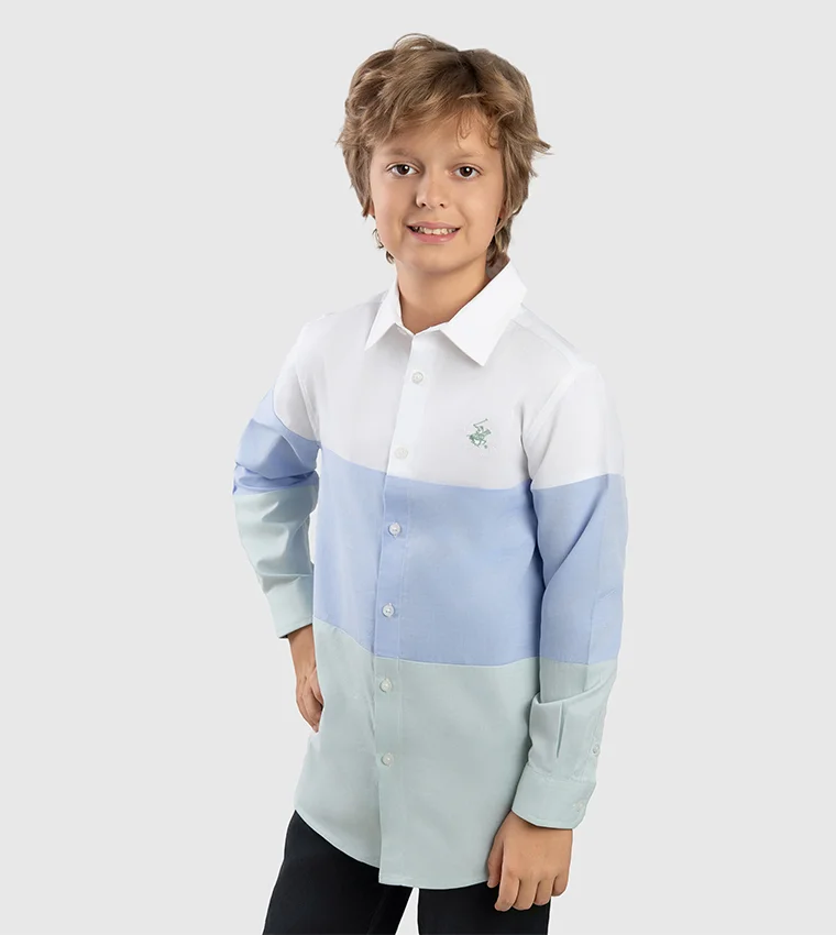 بيفرلي هيلز بولو كلوب BHPC KIDS SKY BLUE LONG SLEEVE SHIRT