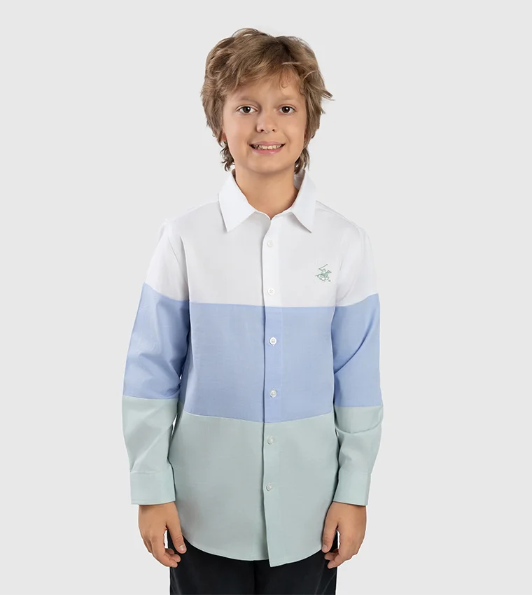 بيفرلي هيلز بولو كلوب BHPC KIDS SKY BLUE LONG SLEEVE SHIRT