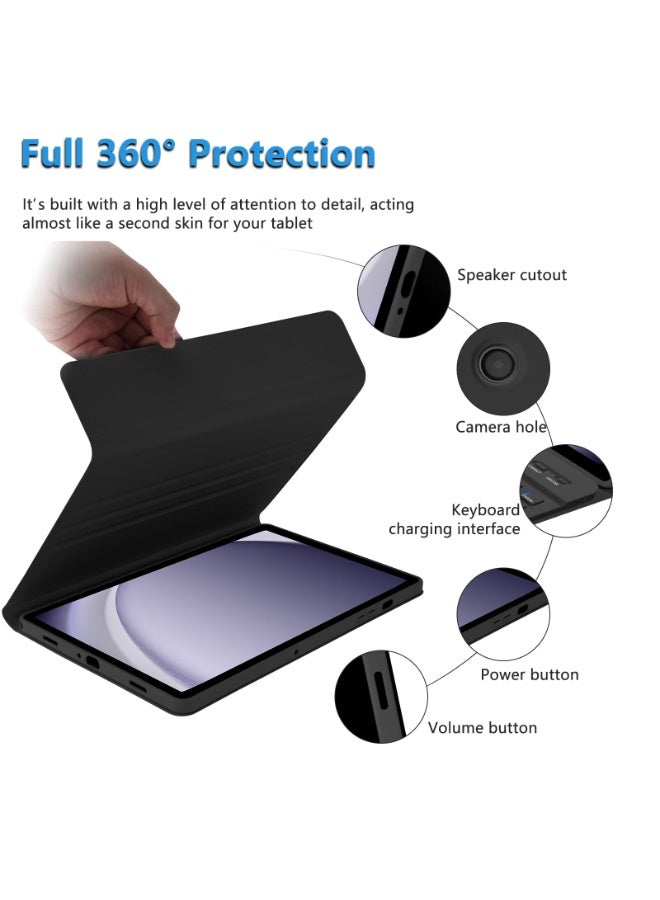 eGreen99 for Honor Pad X8a 11 Inch Protective Cover With Keyboard, Wireless Detachable Bluetooth Keyboard, Ultra-Thin Split Type Intelligent Protective Cover, Automatic Wake-Up/Sleep,black - Image 4