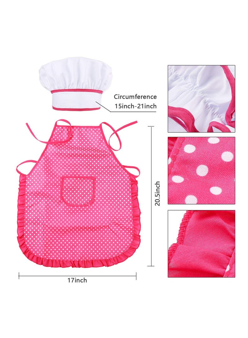 Kids Chef Set DIY Cooking Baking Suit Toys Set Pretend Play Clothes Apron Gloves Hat Cooker  - Image 2