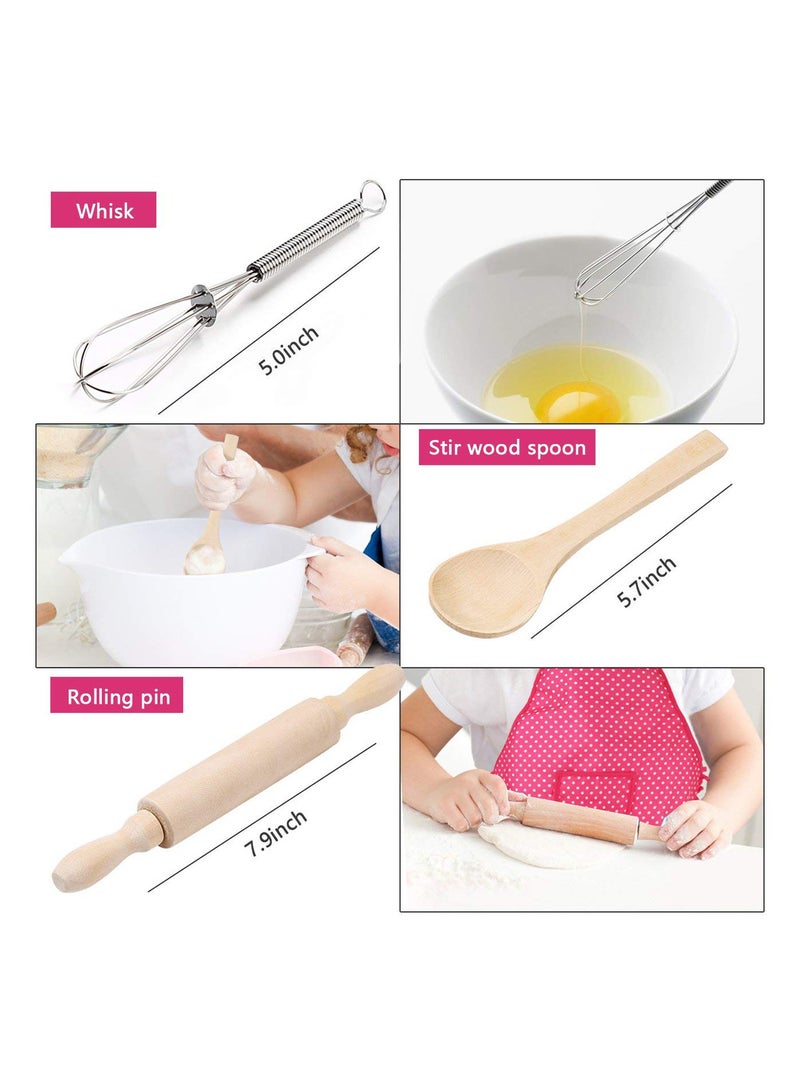 Kids Chef Set DIY Cooking Baking Suit Toys Set Pretend Play Clothes Apron Gloves Hat Cooker  - Image 3