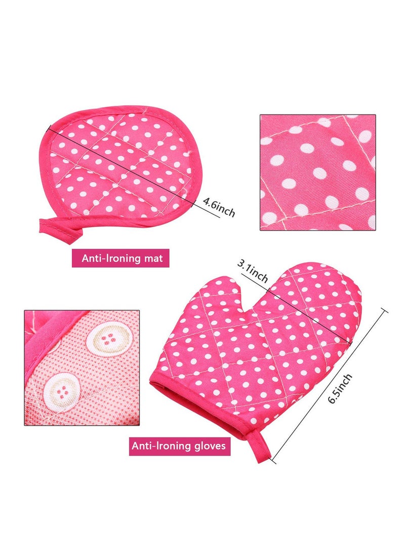 Kids Chef Set DIY Cooking Baking Suit Toys Set Pretend Play Clothes Apron Gloves Hat Cooker  - Image 4
